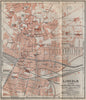 LINCOLN antique town city plan. Lincolnshire. BAEDEKER 1910 old map