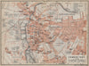 CAMBRIDGE antique town city plan. Colleges. Cambridgeshire. BAEDEKER 1910 map