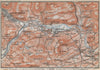 TWEED RIVER VALLEY Melrose Abbotsford Galashiels Eildon Hills Scotland 1910 map