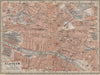 GLASGOW antique town city centre plan. Scotland. BAEDEKER 1910 old map