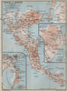 CORFU ISLAND & TOWN. Kerkira. town city plan. σχέδιο πόλης. Greece 1909 map