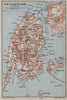 LEFKADA / LEUCAS / LEUCADIA island. Meganisi Arkoudi. Topo-map. Greece 1909