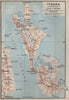 ITHACA / ITHAKA island topo-map after PARTSCH. Stavros Vathy. Greece 1909