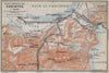 CORINTH ENVIRONS. Canal. Korinthos Isthmia. Greece. BAEDEKER 1909 old map