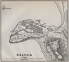 NAFPLION/NAPOLI DI ROMANIA/NAUPLIA antique town city plan. Greece.SMALL 1909 map