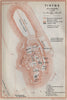 TIRYNS ground plan. Argolis, Greece. BAEDEKER 1909 old antique map chart