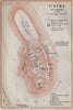 TIRYNS ground plan. Argolis, Greece. BAEDEKER 1909 old antique map chart