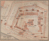 THE TOWER OF LONDON ground plan. BAEDEKER 1905 old antique map chart