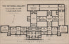 THE NATIONAL GALLERY floor plan. Trafalgar Square. London. BAEDEKER 1905 map