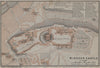 WINDSOR CASTLE ground plan. Berkshire. BAEDEKER 1905 old antique map chart