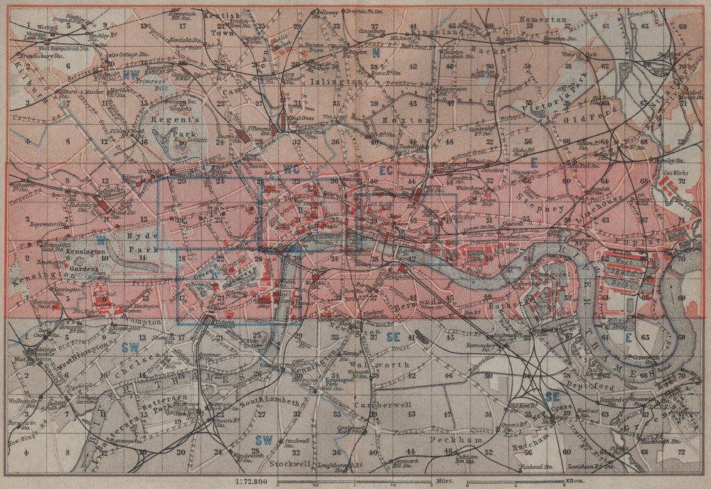 LONDON. Westminster Camden City Southwark Tower Hamlets Islington 1905 old map