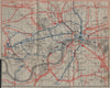CENTRAL LONDON TRANSPORT. Railways & underground tube lines. BAEDEKER 1905 map