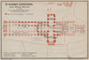 ST. ALBANS CATHEDRAL & ABBEY CHURCH floor plan. Hertfordshire 1930 old map