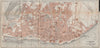 LISBON LISBOA antique town city plano de la cidade. Portugal mapa 1911 old