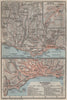 FUNCHAL town city plan & environs. Inset Monte. Madeira, Portugal mapa 1911