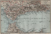 STRAIT OF GIBRALTAR. Andalusia Ceuta Cadiz Pillars of Hercules Spain 1911 map