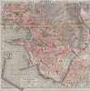 GENOVA GENOA town city plan piano urbanistico. Gênes. Italy mappa 1911 old