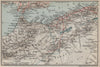 MOROCCO AND ALGERIA. Strait of Gibraltar Algiers Atlas mountains carte 1911 map