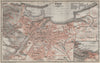 ORAN antique town city plan & environs. Algeria carte. BAEDEKER 1911 old map