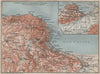 ALGIERS / ALGER environs. Bouzareah Kouba Bologhine/St Eugene Algeria 1911 map