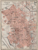 TUNIS antique town city plan. Tunisia carte. BAEDEKER 1911 old map