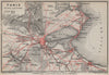 TUNIS & environs. Ariana Carthage La Goulette. Tunisia carte. BAEDEKER 1911 map