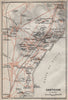 CARTHAGE ground plan. Ancient Carthage ruins. Tunisia carte. BAEDEKER 1911 map