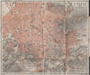ATHENS ATHÈNES antique town city plan. σχέδιο πόλης. Greece. BAEDEKER 1911 map
