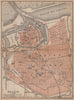 CALAIS antique town city plan de la ville. Pas-de-Calais carte 1899 old map