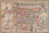 DIEPPE antique town city plan de la ville. Seine-Maritime carte 1899 old map