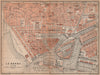 LE HAVRE antique town city plan de la ville. Seine-Maritime carte 1899 old map