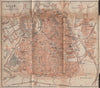 LILLE antique town city plan de la ville. Nord carte. BAEDEKER 1899 old map