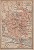 ST. QUENTIN antique town city plan de la ville. Aisne carte. BAEDEKER 1899 map