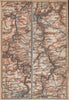 MEUSE/MAAS river valley. Charleville-Mézières Namur Dinant carte 1899 old map