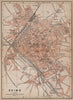 REIMS antique town city plan de la ville. Marne carte. BAEDEKER 1899 old map