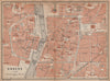 ANGERS antique town city plan de la ville. Maine-et-Loire carte 1899 old map