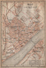 BLOIS antique town city plan de la ville. Loir-et-Cher carte. BAEDEKER 1899 map