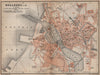 BOULOGNE-SUR-MER town city plan de la ville. Pas-de-Calais carte 1905 old map
