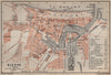 DIEPPE antique town city plan de la ville. Seine-Maritime carte 1905 old map