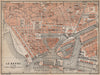 LE HAVRE antique town city plan de la ville. Seine-Maritime carte 1905 old map
