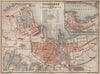 CHERBOURG town city plan de la ville. Manche. Rade de Cherbourg carte 1905 map