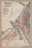 TROUVILLE-DEAUVILLE antique town city plan de la ville. Calvados carte 1905 map