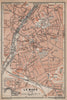 LE MANS antique town city plan de la ville. Sarthe carte. BAEDEKER 1905 map