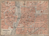 ANGERS antique town city plan de la ville. Maine-et-Loire carte 1905 old map