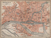 NANTES antique town city plan de la ville. Loire-Atlantique carte 1905 old map