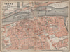 TOURS antique town city plan de la ville. Indre-et-Loire carte 1905 old map