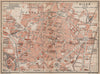 DIJON antique town city plan de la ville. Côte-d'Or. Bourgogne carte 1905 map