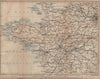 NORTH-WESTERN FRANCE. Bretagne Maine Normandie Poitou Anjou Touraine 1905 map