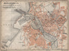 BOULOGNE-SUR-MER town city plan de la ville. Pas-de-Calais carte 1909 old map
