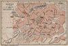ARRAS antique town city plan de la ville. Pas-de-Calais carte 1909 old map